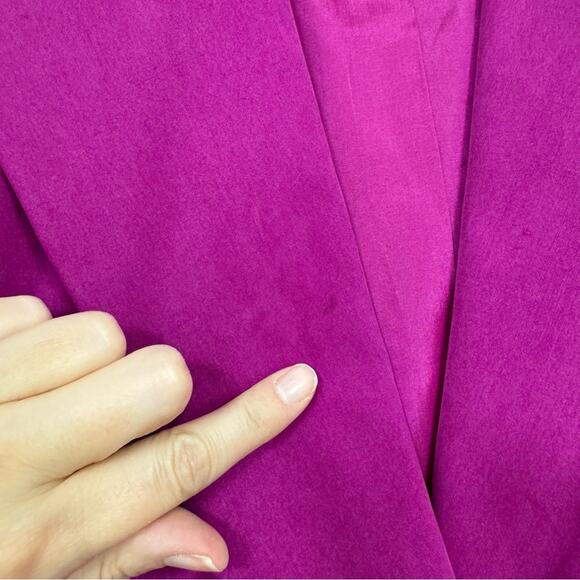 Vintage Classiques Entier Magenta Pink Silk Blazer Jacket Womens S Oversized - Picture 9 of 11